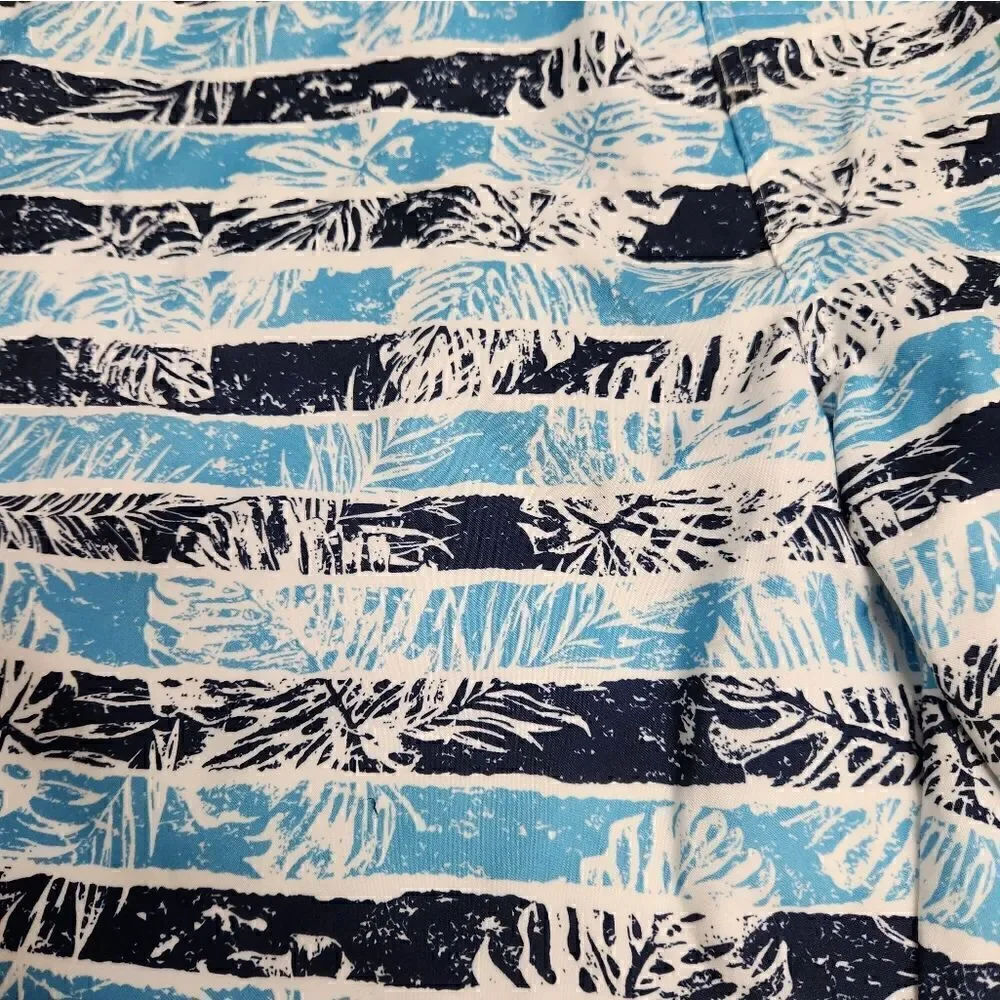 NWT Bass Pro Shops XL blue and palm leaf swim trunks.